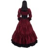 GRACEART Women Gothic Victorian Rococo Dress Costumes Wine red S