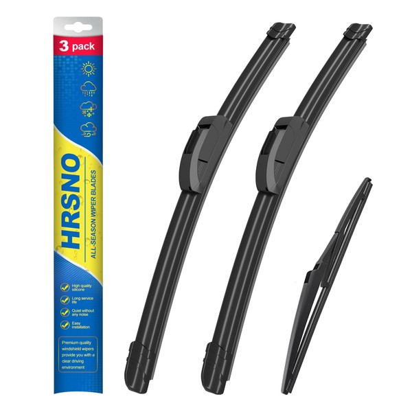 HRSNO HRSNO 26"+20" Windshield Wipers With 12" Rear Wiper Blade