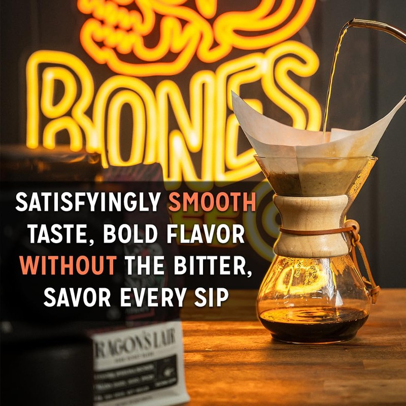 Bones Coffee Company Sumatra Single-Origin, Dark Chocolate, Smoky Earthy Notes,