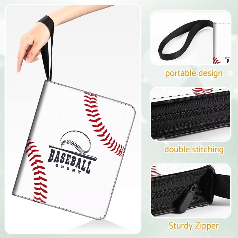 Bebomne Baseball Card Binder Holder 480 Pockets with 60 Removable