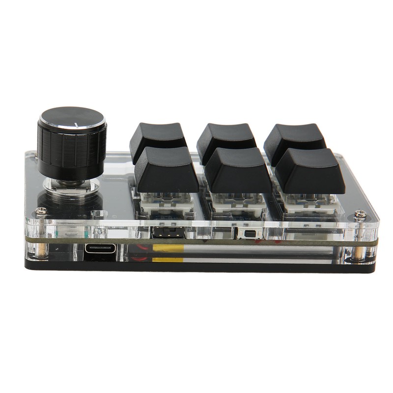 6 Key Mini Keypad with Knob Blue Switch Wired USB