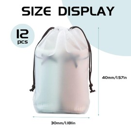 Set of 12 Transparent Shoe Bags for Travel and Storage, Large Clear Organizers with Rope, Ideal for Men and Women, Clear PVC Shoe Storage Pouches, Drawstring Bag