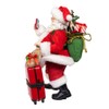 Kurt Adler 10.5" Fabriché™ Santa with Red Luggage, 2-Piece Set
