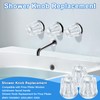 UCDETD 3 Piece Shower Knob Replacement and Flange Base, Clear