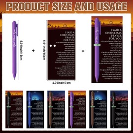 Sayglossy 24 Sets Christian Gifts Bulk God Bless You Pens with Bookmarks Religious Scripture Bible Verse Pens Ballpoint Pen Church Baptism Gifts for Team Coworker Staff Teacher Christmas Party Favor