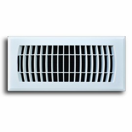 Truaire C160MWP 04X12(Duct Opening Measurements) Decorative Floor Grille 4-Inch by 12-Inch Plastic Floor Diffuser, Composite Collection, White Finish