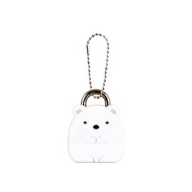Tees Factory Sumikko Gurashi SG-5541523SI Mascot Padlock Keychain, Polar Bear, H 1.2 x W 1.0 x D 0.4 inches (3.1 x 2.5 x 1 cm)