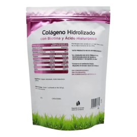 Colágeno Hidrolizado Puro, Biotina, Acido Hialurónico 300gr Sabor Sin sabor                                                                           
