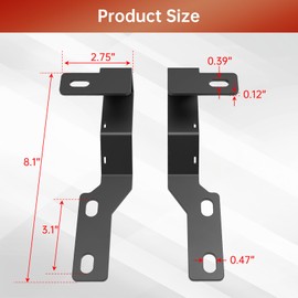 Ditch Light Brackets Hood Mount Brackets Compatible for Auxiliary Offroad LED Pod Light Work Light on 2nd Gen Toyota Tacoma 2005-2015