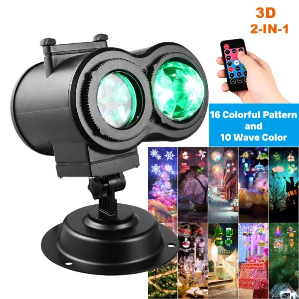26 Patterns Halloween Christmas Projector LED Light Laser Landscape Lamp