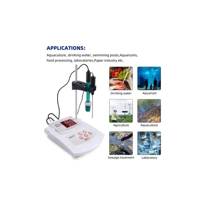 Potenciometro Medidor Ph Temperatura Digital Mesa + Regalo