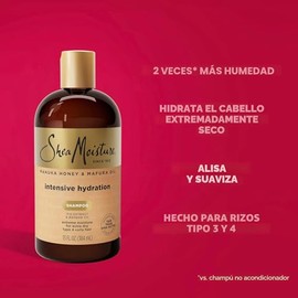 Champú de intensa hidratación de miel de manuka y aceite de mafura, 13 onzas, de SheaMoisture