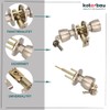 KOTARBAU Door Knob with Lock Metal Rotary Knob Cylinder Locking
