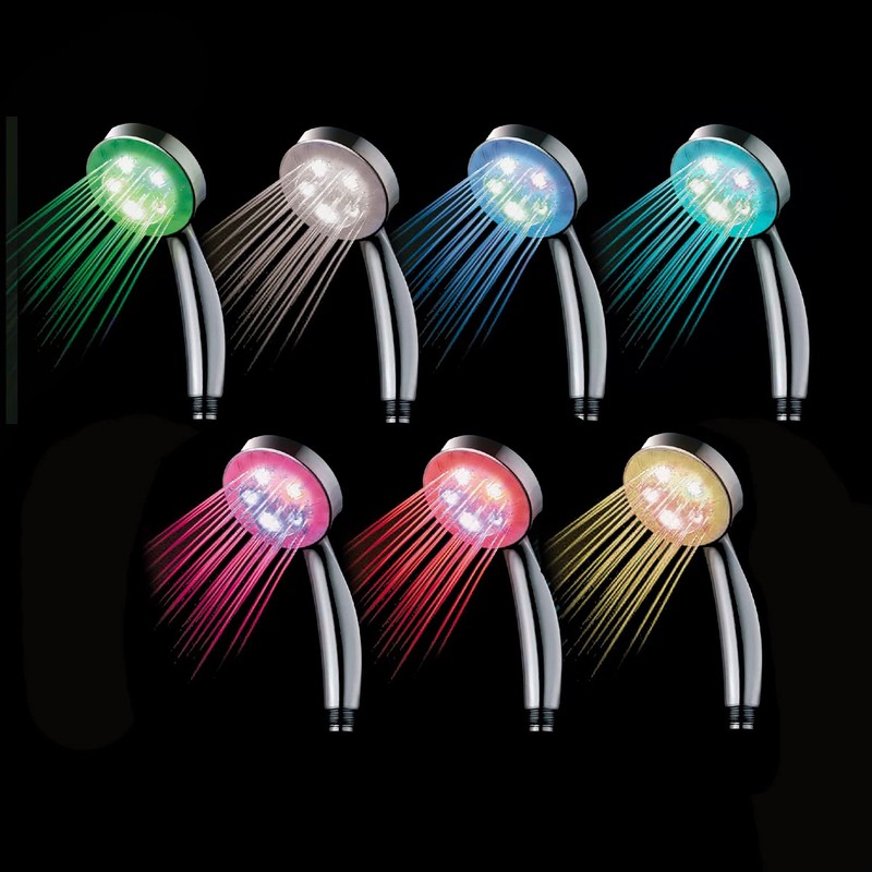 DP bath Handbrause LED, 1 Stück, silber, RY-L010