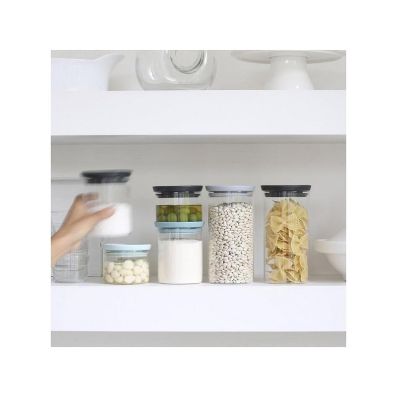 Brabantia Jar Stackable Glass, 0.6 L