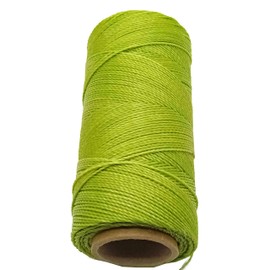 Linhasita Waxed Thread 100 g / 170 m Polyester 1 mm Thick Macrame, 30 Colours Green Apple