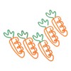 100Pcs Carrot Paper Clips Carrot Style Electroplated Metal Nonslip Rustproof