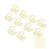 100Pcs Paper Clips Yellow Duck Shape Lightweight Portable Electroplating Process