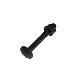 Blackline Carriage Bolts with Hex Nuts and Washers M8 x 100 mm Black Pack of 5