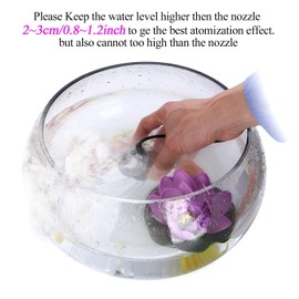 AGPTEK Aluminum Mini Mist Maker Fogger Water Fountain Pond Fog Machine Atomi, Silver