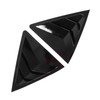 2pcs Gloss Black Rear Side Window Louvers Trim Air Vent