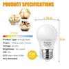 Angyues Low Watt Light Bulbs, 1.5W LED Bulb Equivalent 15W20W