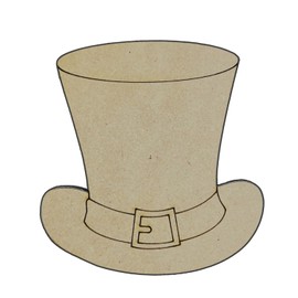 Wooden Craft Cutouts St. Patrick's Day Leprechaun Hat, Stovepipe Hat, Topper Hat Craft Wood Cutout, 1/4" Birch, 6" Tall