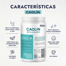 Arcilla Blanca Cosmética Caolin Mascarillas Facial 500g