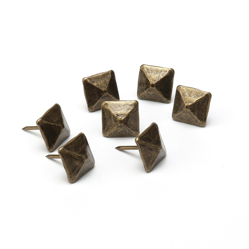 Unxuey 50pcs Upholstery Tacks, Furniture Decorative Thumbtacks, Antique Push Studs