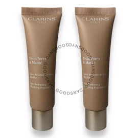 Clarins 2-PACK Clarins Pore Perfecting Mattifying Foundation, 05 Nude Cappuccino 1 fl oz