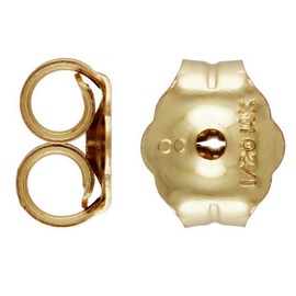 Paialco 1/20 14K Gold Filled Earring Backs, White Gold/Rose Gold/Yellow Gold