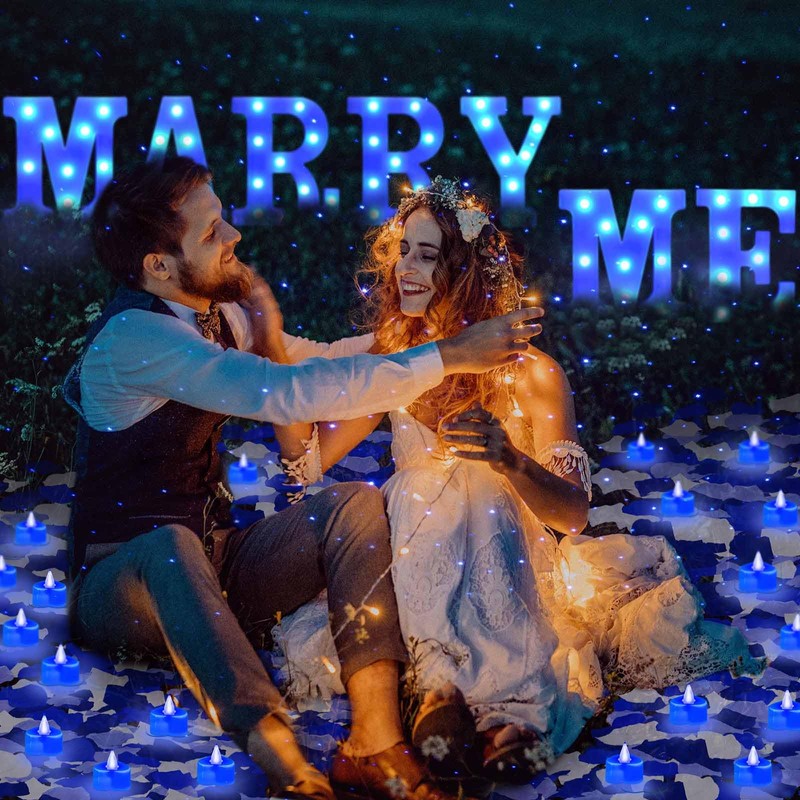 Hortsun Marry Me Light up Letters Proposal Decorations Will You
