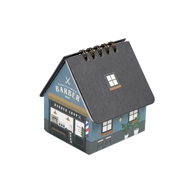 Greeting Life 2026 Calendar House Box Barbershop Tabletop C-1730-TK