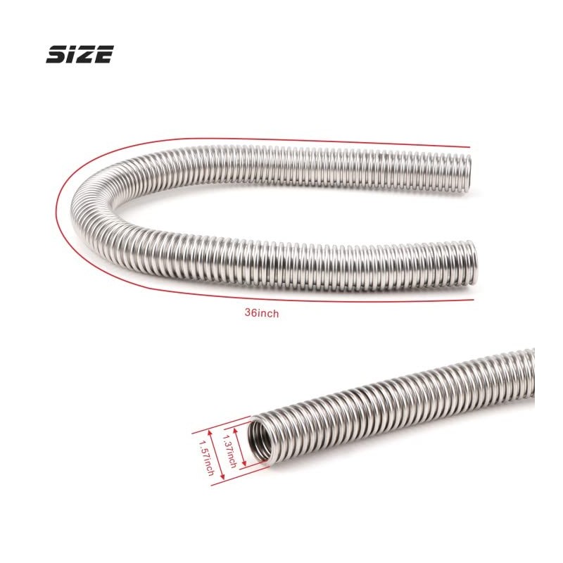 iRKY 36" Stainless Steel Radiator Hose Flexible Universal Water Hoses
