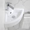Wall Mount Corner Bathroom Sink with Faucet-Bokaiya 18x13 Inch Small