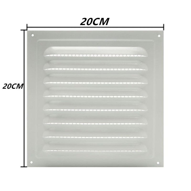 Square Ventilation Grille, Granmagazz White Metal Square Ventilation Grille Stainless