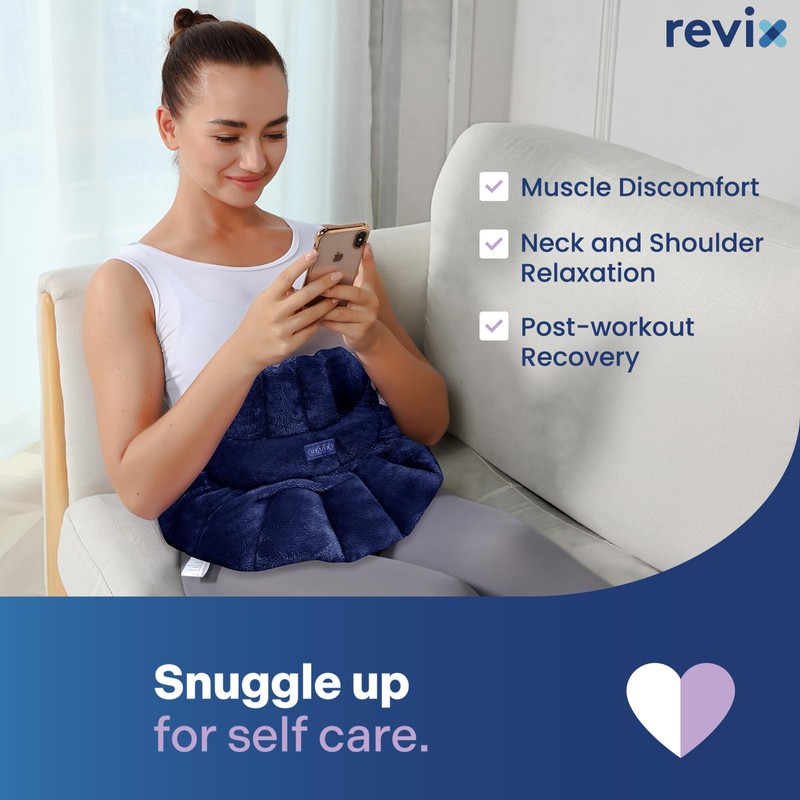 REVIX Neck Warmer Microwavable Heating Pad with Moist Heat, Microwave