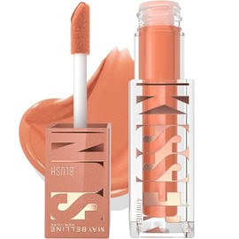 Maybelline Sunkisser - Rubor líquido multiusos y bronceador, mezclable, de larga duración, maquillaje brillante, Downtown Rush, 1 unidad