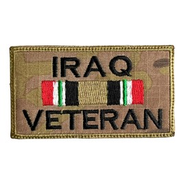 Almost SGT 1 Iraq Veteran Patch OCP - Embroidered Camouflage Rectangular Military Morale Patch with Hook Fastener Backing