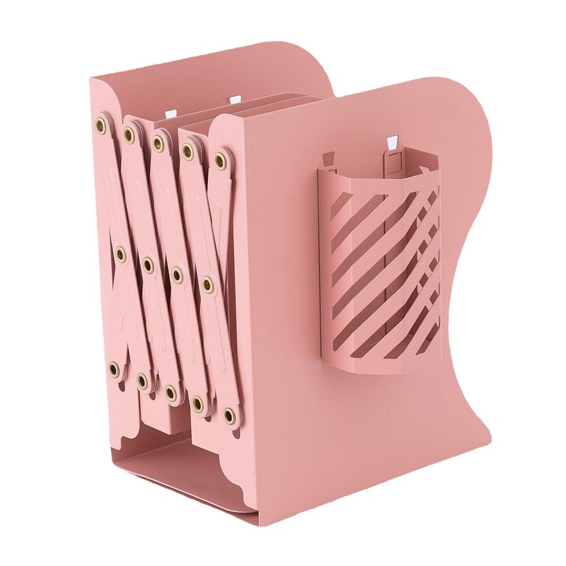 Expandable Desktop Metal Bookshelf Multifunctional Bookcase Book Holder for Shelf