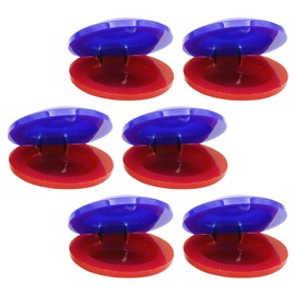 6 Pcs Plastic Castanets Rhythm Castanet Toy Kids Castanets Plastic Finger Castanet Mini Castanets Colorful Musical Toys Kids Plastic Castanet Handle Castanet Child Card Board Round