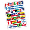 28 Country Flags Set on 2 DIN A4 Sheets Each