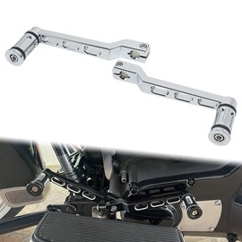 Hokuotolite Heel Toe Shift Pegs, Aluminum Front and Rear Levers w/Shifter Pegs for Harley 1986-2017 FL Softail,1988-2025 Touring Road King Road Glide Street Glide Electra Glide,2008-2025 Trike,Chrome