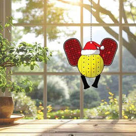Pickleball Ornament, Pickleball Decor Christmas Tree, Pickleball Lovers Gift, Acrylic Pickleball Ornament Christmas Decorations