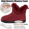 GURGER Felt House Boots Women's Plush Lined High Slippers Size