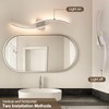 Sovinzert Hardwired 3000~6000K Modern Wall Sconce, 31.5IN Silver LED Wall