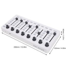 Wireless MIDI Controller Mixer, 360 Degree Rotating Encoder, USB MIDI Controller Mixer, 8 Push Buttons, 43 Control Buttons, 8 Buttons