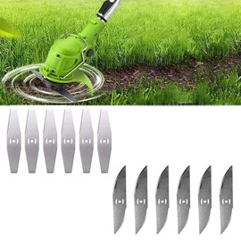 NEW-YIJUNSHUN Brush Cutter Blade Metal Blade，12 Pack Cordless Grass Strimmers Spare Blade，Garden Grass Strimmers Stainless Steel Blades，For Mowers & Outdoor Power Tools Accessories