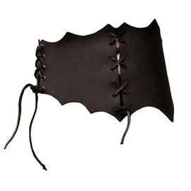 Battle-Merchant Medieval Leather Lace-Up Bodice Belt Women's Belt LARP Viking Bodice Black or Brown XS - XXL, brown
