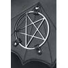Banned Moloch Pentagram Backpack Batwing Gothic Faux Leather Canvas Bag,
